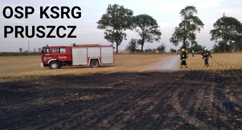 Pożar rżyska w Pruszczu wybuchł wczoraj przed godz. 20/Zdjęcie: OSP KSRG Pruszcz