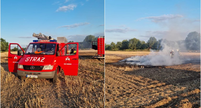 Wieczorem płonęło rżysko w Małym Komorsku/zdjęcie: OSP Mały Komorsk