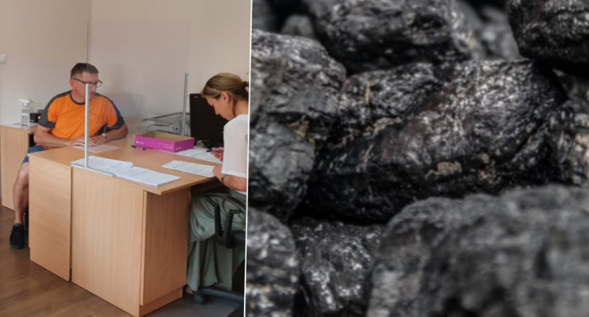 Zdjęcie z biura w którym przyjmowane są wnioski w Urzędzie Gminy w Jeżewie
