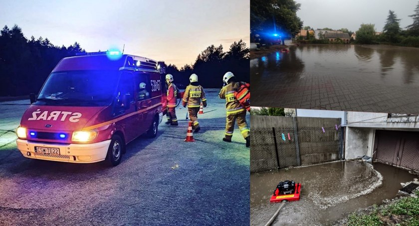 Druhowie podobnie jak 14 sierpnia wyjeżdżali wczoraj do zalanych piwnic i połamanych drzew/Zdjęcie OSP JRS Osie, OSP Osie