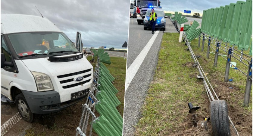 Kolizja na A1, Fot. KP PSP Grudziądz