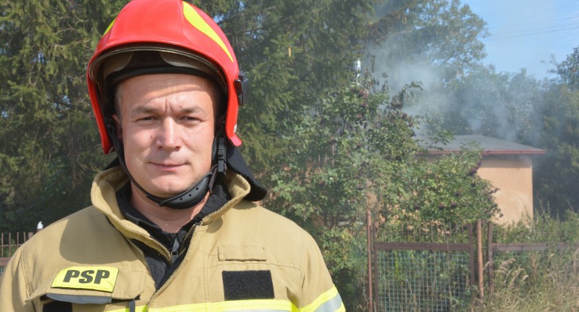 Pożar przy starej farze, zdjęcie: ŁS