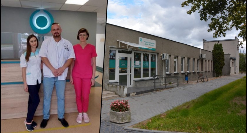 Wejście do poradni znajduje się na tyłach szpitala, tam gdzie wcześniej był punkt wymazowy/zdjęcie Łukasz Szolginia i arch. Grupa Nowy Szpital