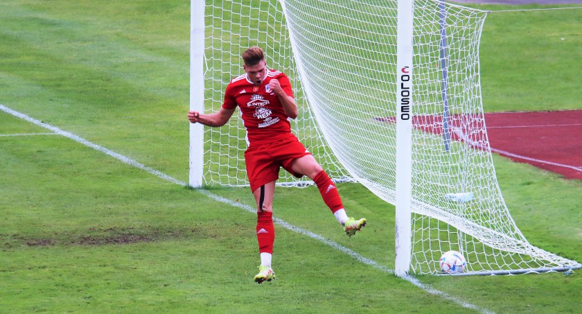 Łukasz Chruścicki strzelił dziś gola na 2:0 oraz pierwszy raz w tym sezonie nie wykorzystał rzutu karnego (fot. Sławomir Wojciechowski)