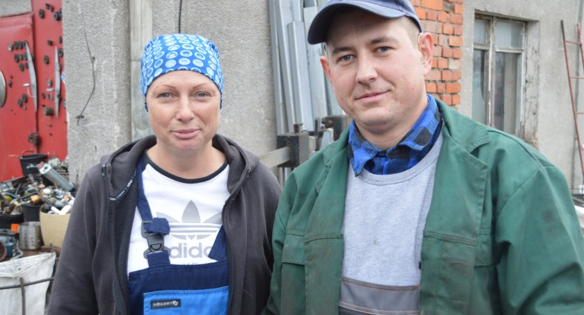 O kulisach prowadzenia skupu złomu opowiada właściciel Rafał Manikowski/zdjęcie Michał Biniecki