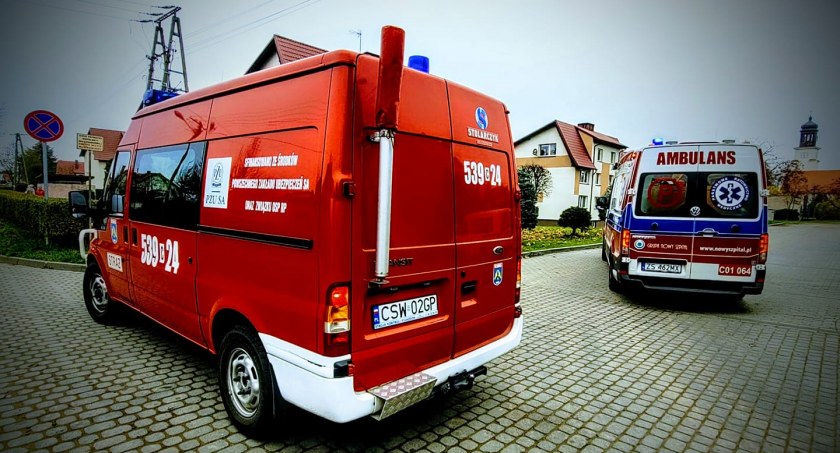 Dziś w Osiu na ul. Mickiewicza doszło do potrącenia/zdjęcie: OSP Osie