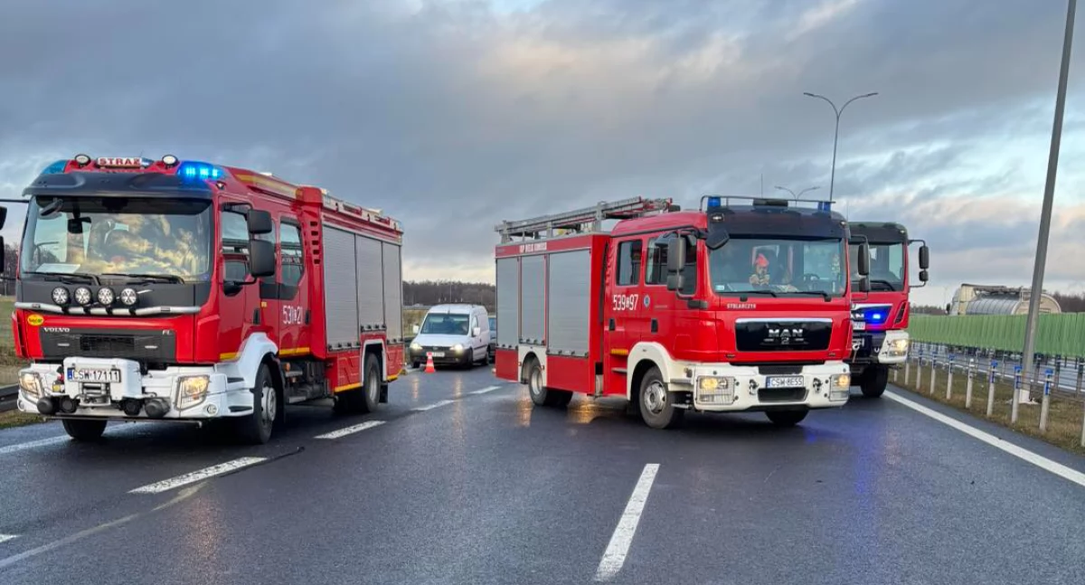 Wypadek drogowy, bardzo poważne wypadki powiecie świeckim Były osoby poszkodowane - zdjęcie, fotografia