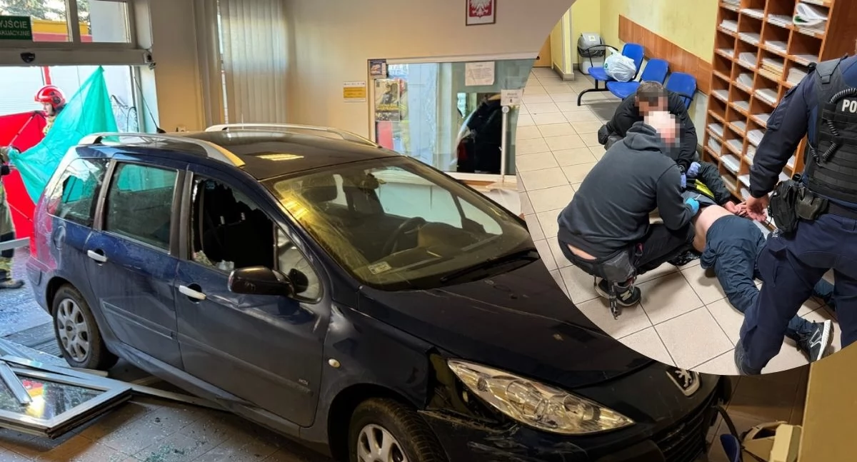 Kronika kryminalna , Wjechał samochodem komisariatu Mężczyzna usłyszał zarzuty - zdjęcie, fotografia