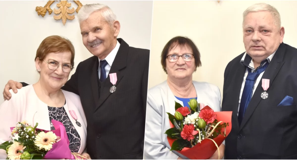 Para tygodnia, Złote gminy Jeżewo Były życzenia gratulacje medale [ZDJĘCIA] - zdjęcie, fotografia