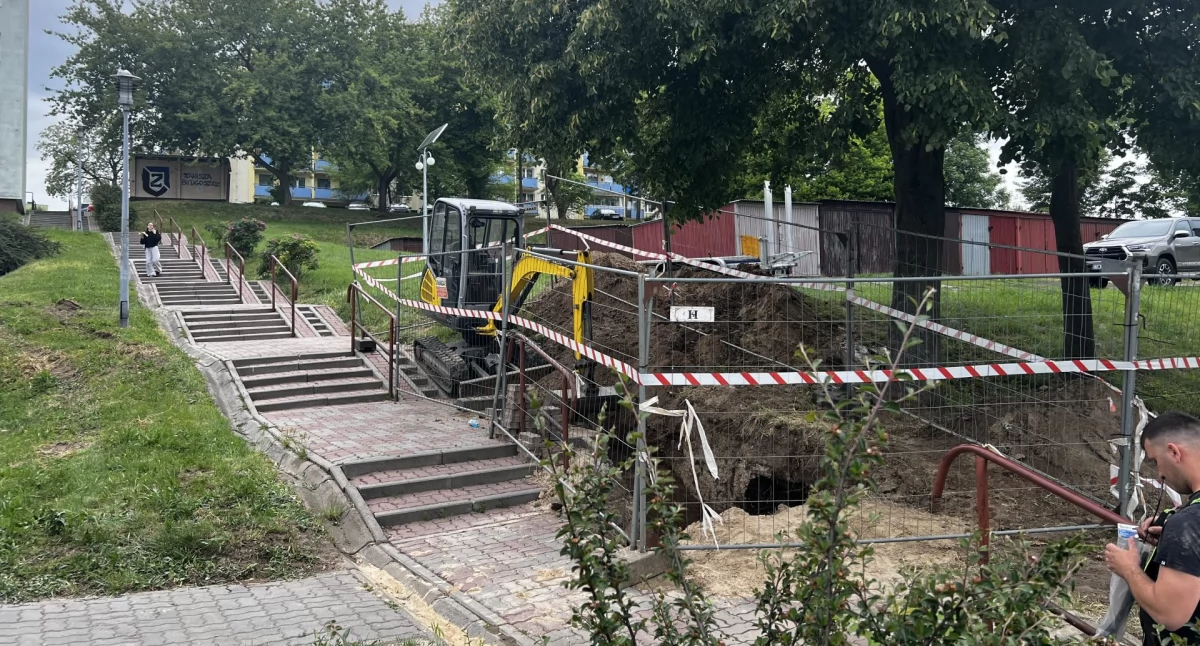 Inwestycje, Utrudnienia Krausego Świeciu Rozpoczęto przebudowę kanalizacji deszczowej sanitarnej - zdjęcie, fotografia