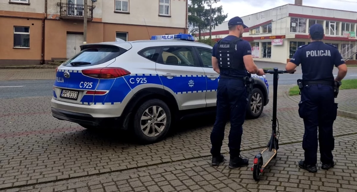 Akcja policji, latek ponad promila alkoholu hulajnodze elektrycznej „To poważne wykroczenie” - zdjęcie, fotografia