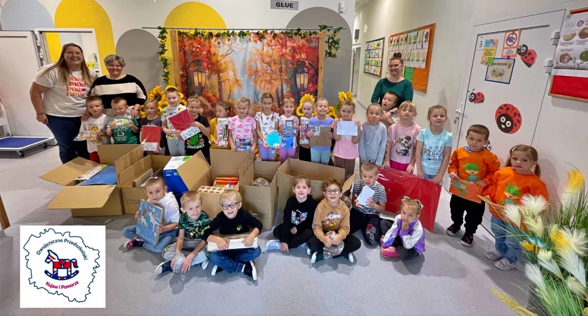 Dla dzieci, drugi udziału przedszkola Bukowcu projekcie „Dwujęzyczne przedszkolaki Kujaw Pomorza” - zdjęcie, fotografia