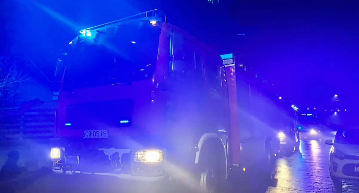 Pożar, Pożar obudził mieszkańców Zagrożenie pojawiło piwnicy - zdjęcie, fotografia
