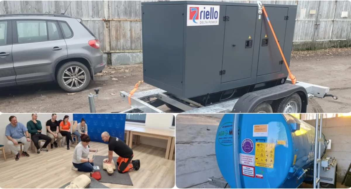 Inwestycje, Cysterna agregaty sprzęt Świekatowa gminie realizowany Program Ochrony Ludności Obrony Cywilnej - zdjęcie, fotografia