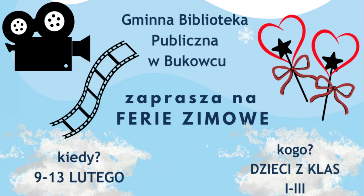 Dla dzieci, Biblioteka Bukowcu zaprasza ferie Trwają zapisy dzieci - zdjęcie, fotografia