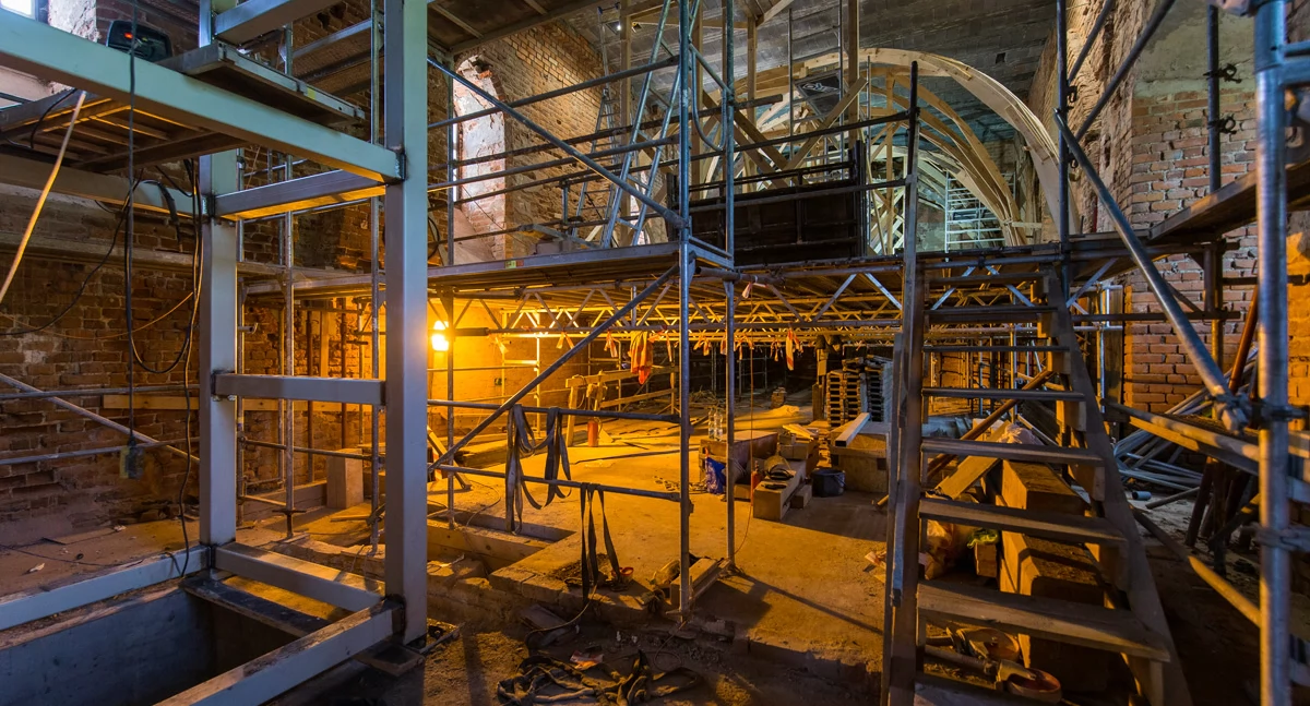 Na fotografii remont zamku w Świeciu fot. archiwum swiecie.eu