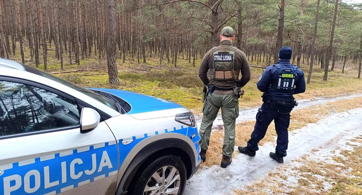 Akcja policji, Straż Leśna policja połączyli siły Wspólne działania terenie powiatu - zdjęcie, fotografia