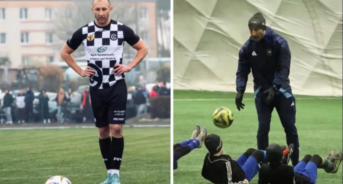 Na fotografii piłkarz Arkadiusz Piskorski