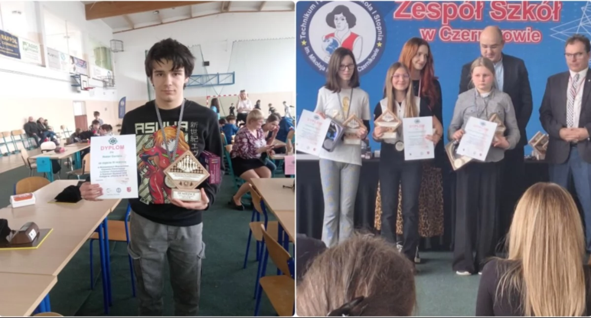 Szachy, Mistrzostwa Województwa Szachach Bardzo dobry występ zawodników Gambitu Świecie - zdjęcie, fotografia