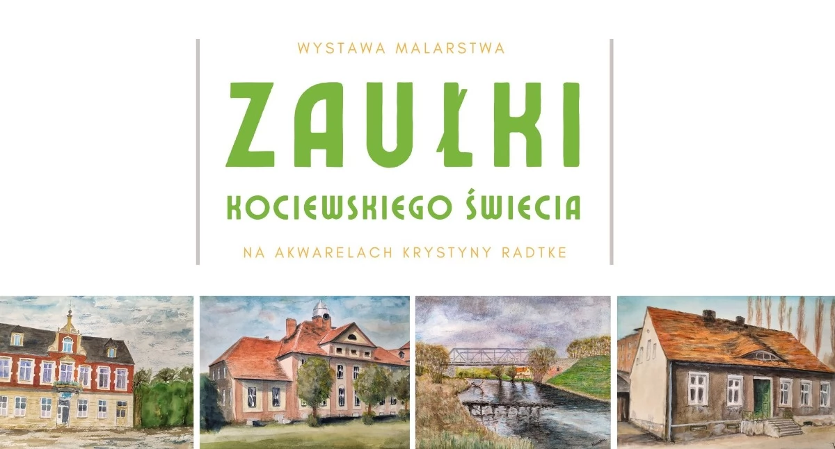 Wystawa, Zaułki kociewskiego Świecia akwarelach Krystyny Radtke Przed wernisaż wystawy - zdjęcie, fotografia