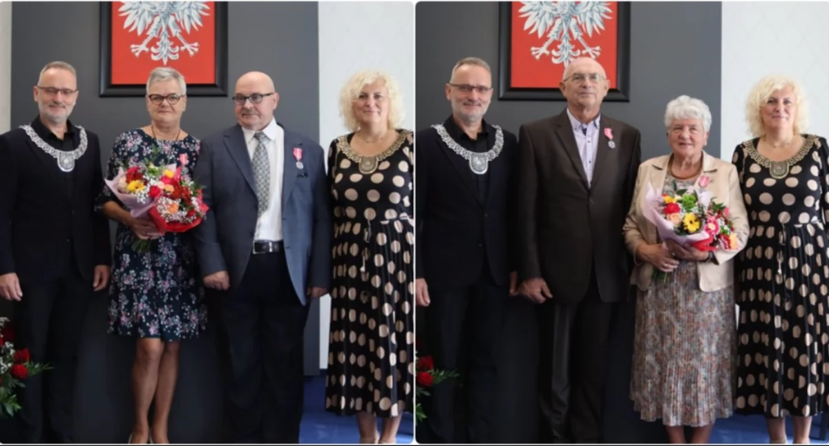Jubileusz, Złote gminie Dragacz świętowały jubileusz - zdjęcie, fotografia