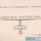 Strona tytułowa zaproszenia na zabawę klubową