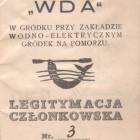Strona tytułowa legitymacji członkowskiej klubu gródeckiego