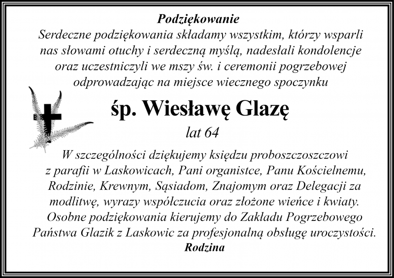 Wiesława  Glaza