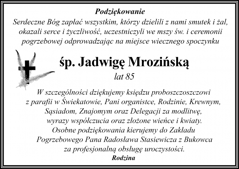 Jadwiga  Mrozińska