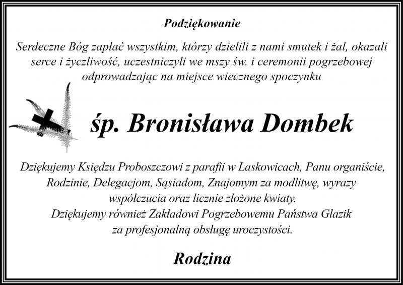 Bronisława  Dombek