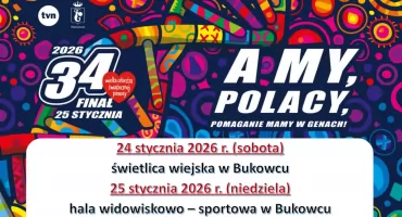 25 stycznia finał Wielkiej Orkiestry Świątecznej Pomocy. Przedstawiamy program wydarzenia w gminie Bukowiec