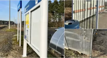 Wandale zniszczyli przystanek kolejowy. Jest pilny apel władz gminy
