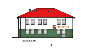 Elewacja gminnej biblioteki i siedziby OSP Bukowiec będzie jak nowa