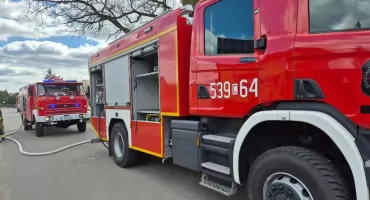 Pożar budynku w Lnianie. Sytuacja była poważna