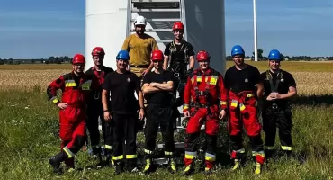 Ćwiczenia służb na farmie wiatrowej. Zdobyto specjalistyczną wiedzę